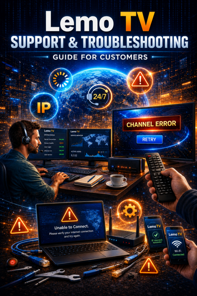 Customer support and troubleshooting tips for Kemo IPTV to resolve buffering and connection problems easily