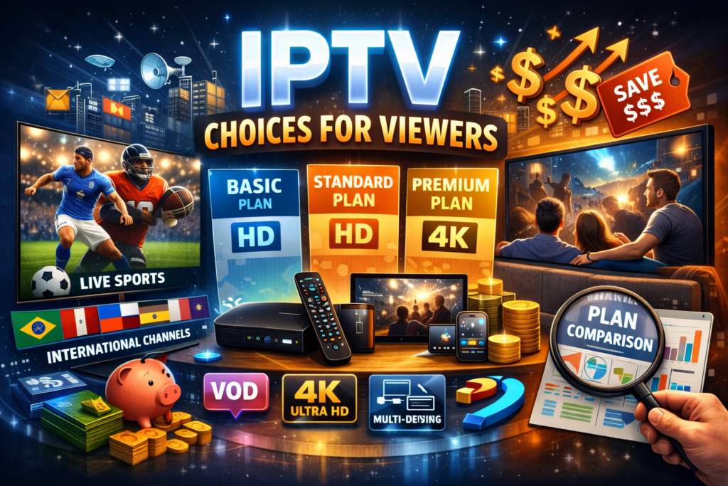 Kemo IPTV subscription plans for premium streaming with HD and 4K channels on multiple devices
